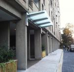 architectural glass & steel entrance canopy