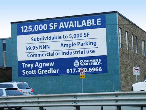 commercial space available highway banner