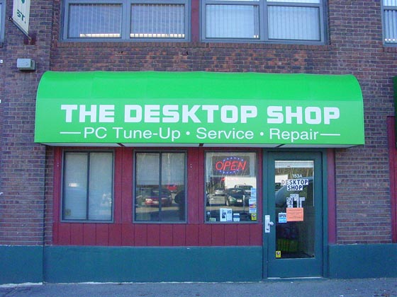 Worcester MA Computer Repair Shop Awning Sign