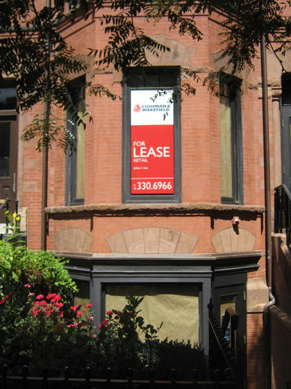 for lease building banner, Boston banner, leasing sign